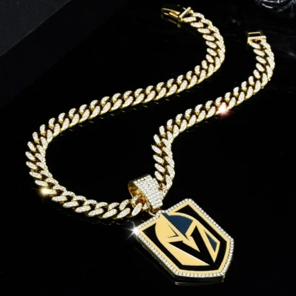 Vegas Golden Knights Iced Out Chain Necklace 20 Or 24 Choose Your Size